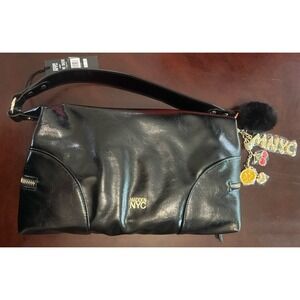 Madden NYC Women's Side Zipper Hobo Handbag, Black